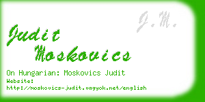 judit moskovics business card